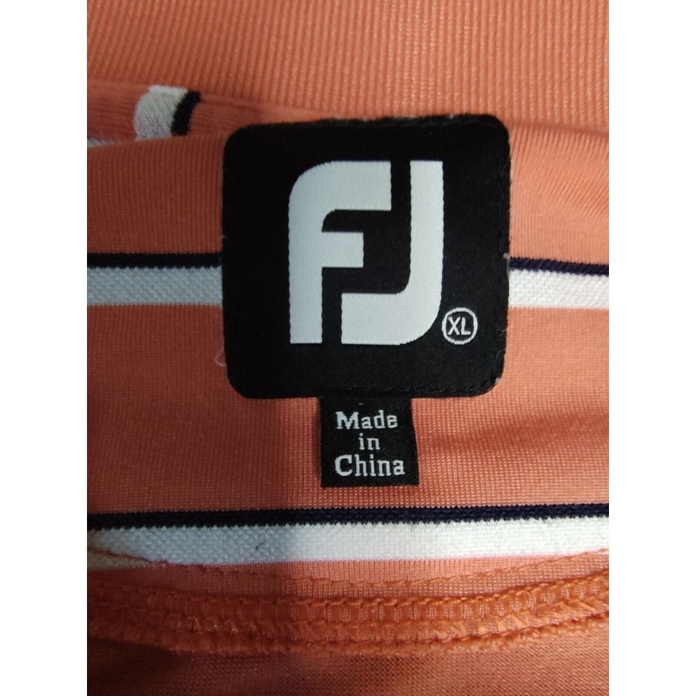 FootJoy Polo Shirt Mens Orange XL FJ Golf Stretch Performance Adult 367‎